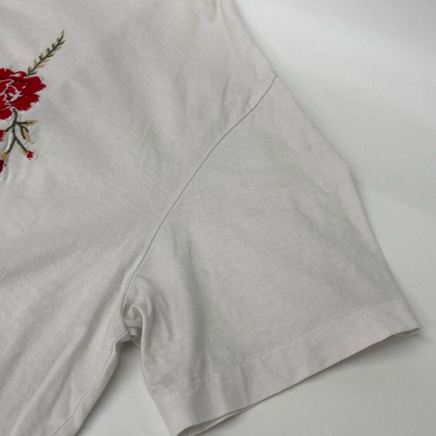 COMMEdesGARCONS HOMME PLUS コムデギャルソンオムプリュス PI-T028 グレー フラワー刺繍オーバーサイズTシャツ トップス L メンズ