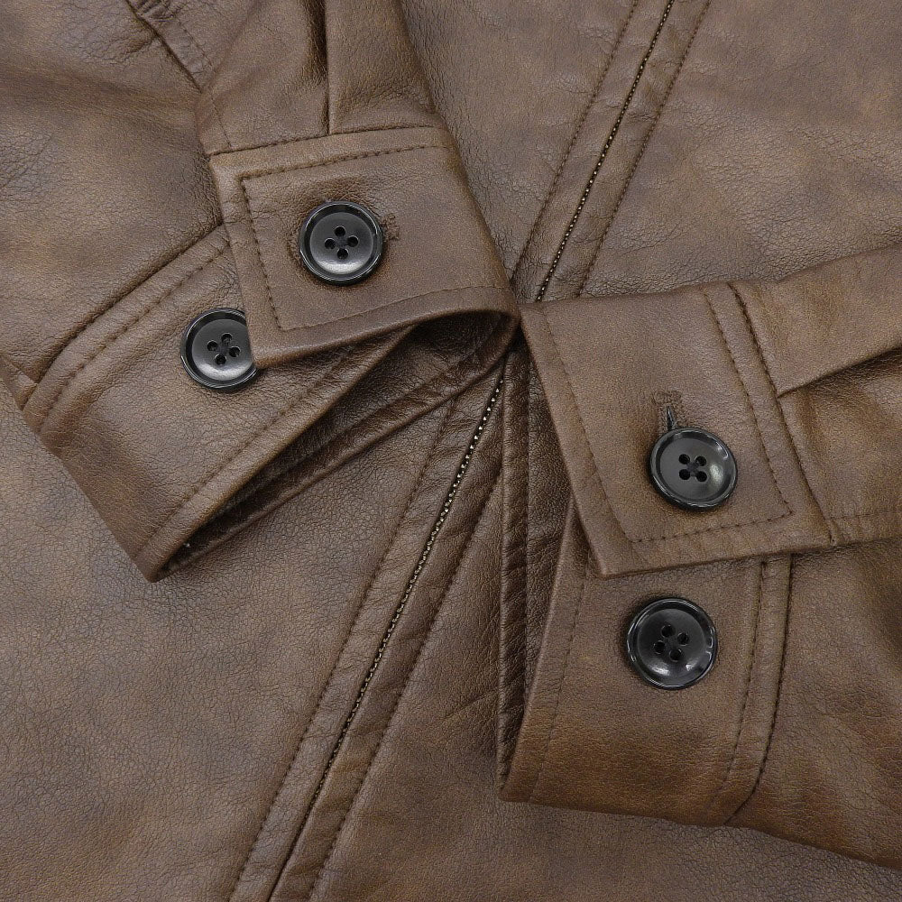 B:MING by BEAMS ambiance Faux Leather Blouson Men's Brown L Jacket L Men's