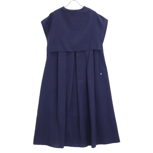 ADORE Navy Dry Touch Linen Big Sailor Collar One-piece Dress 38 Women's
