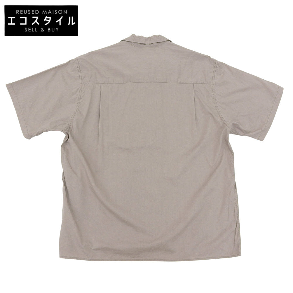 シオタ 美品 Open Collar Short Sleeve Shirt トップス レディース グレー 3 SHLM-112-CR 3 Open Collar Short Sleeve Shirt (Cotton Rayon) – CIOTA Online Shop
