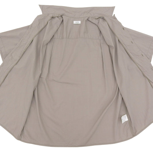 CIOTA Open Collar Short Sleeve Shirt - Women's Grey - Size 3 (SHLM-112-CR)