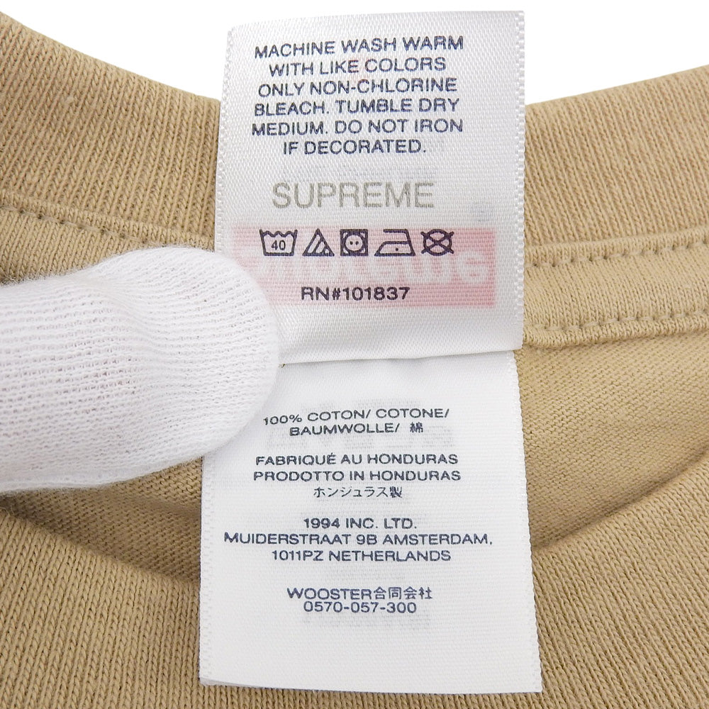 Supreme シュプリーム 未使用 コットン スティック Tシャツ トップス メンズ ベージュ S トップス S