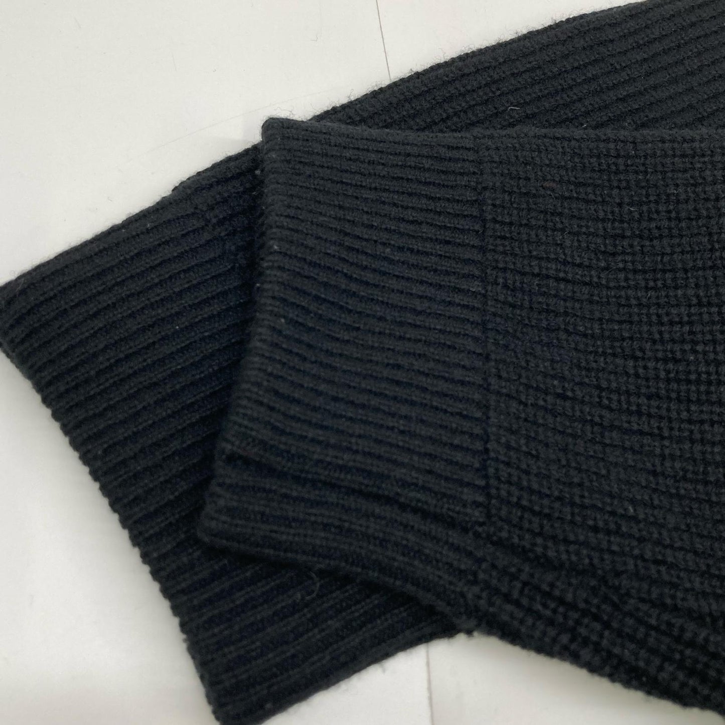crepuscule クレプスキュール 1703-025 ブラック Rib Stitch L/S(畦編み) ニット トップス