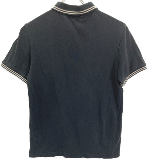 MONCLER Black Half-Zip Polo Shirt Top