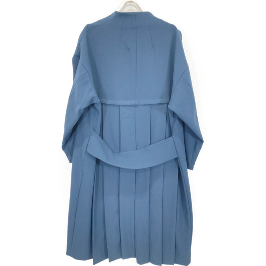 UN3D Unsleeved 521850000501 blue back-pleated coat coat