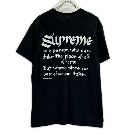 Supreme シュプリーム 22SS ブラック Person Tee 半袖 ロゴプリントTシャツ トップス