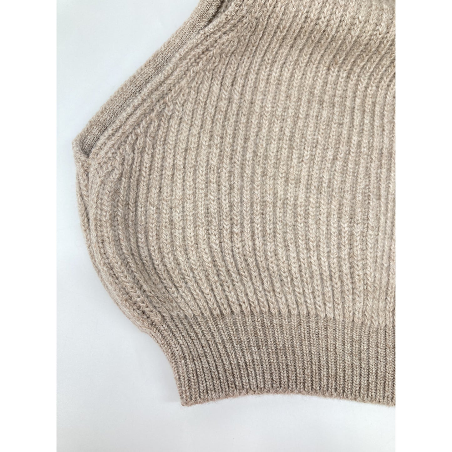 JOHN MASON SMITH ジョンメイソンスミス 24WKN-517S 5G ジップ ベージュ ウール ドライバーズ ニット ベスト ベスト M