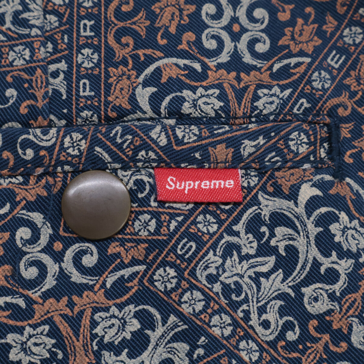 Supreme シュプリーム 21FW ネイビー系 Floral Cards ワークパンツ ボトムス 30