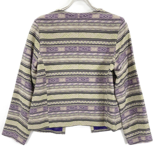 needles Purple Cotton Ethnic Stripe C.C. Jacket Jacket