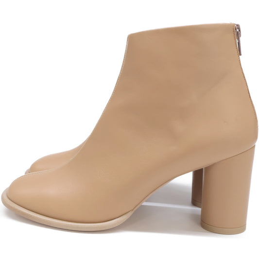 【New】23WSHO-119 EDGE ROUND TOE SHORT BOOTS Leather Short Boots / Shoes 37.5 Women's