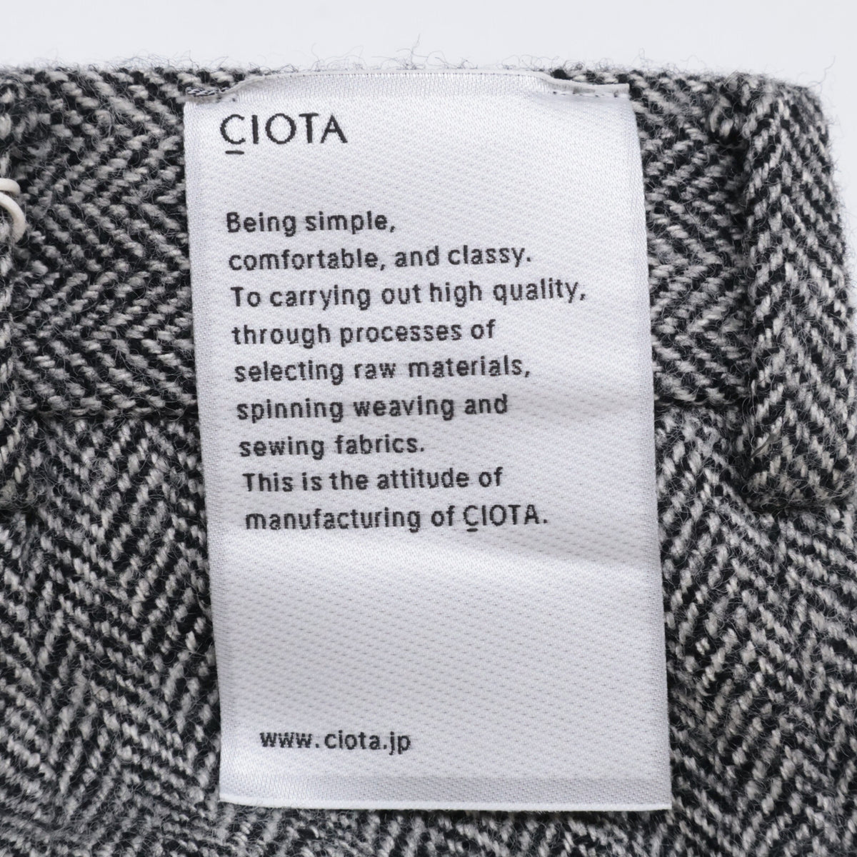 CIOTA CIOTA 【×J.PRESS】PTLM-131 Suvin cotton herringbone tweed trousers pants bottoms