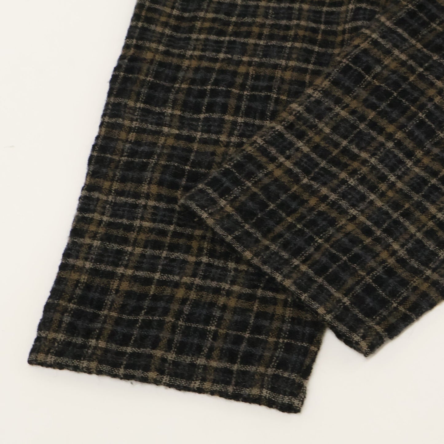 JURGEN LEHL ヨーガンレール ブラック チェック柄 ウール シャツ トップス