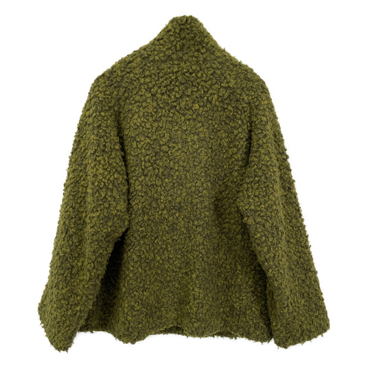 Khaki Wool Bouclé Jacket Women's
