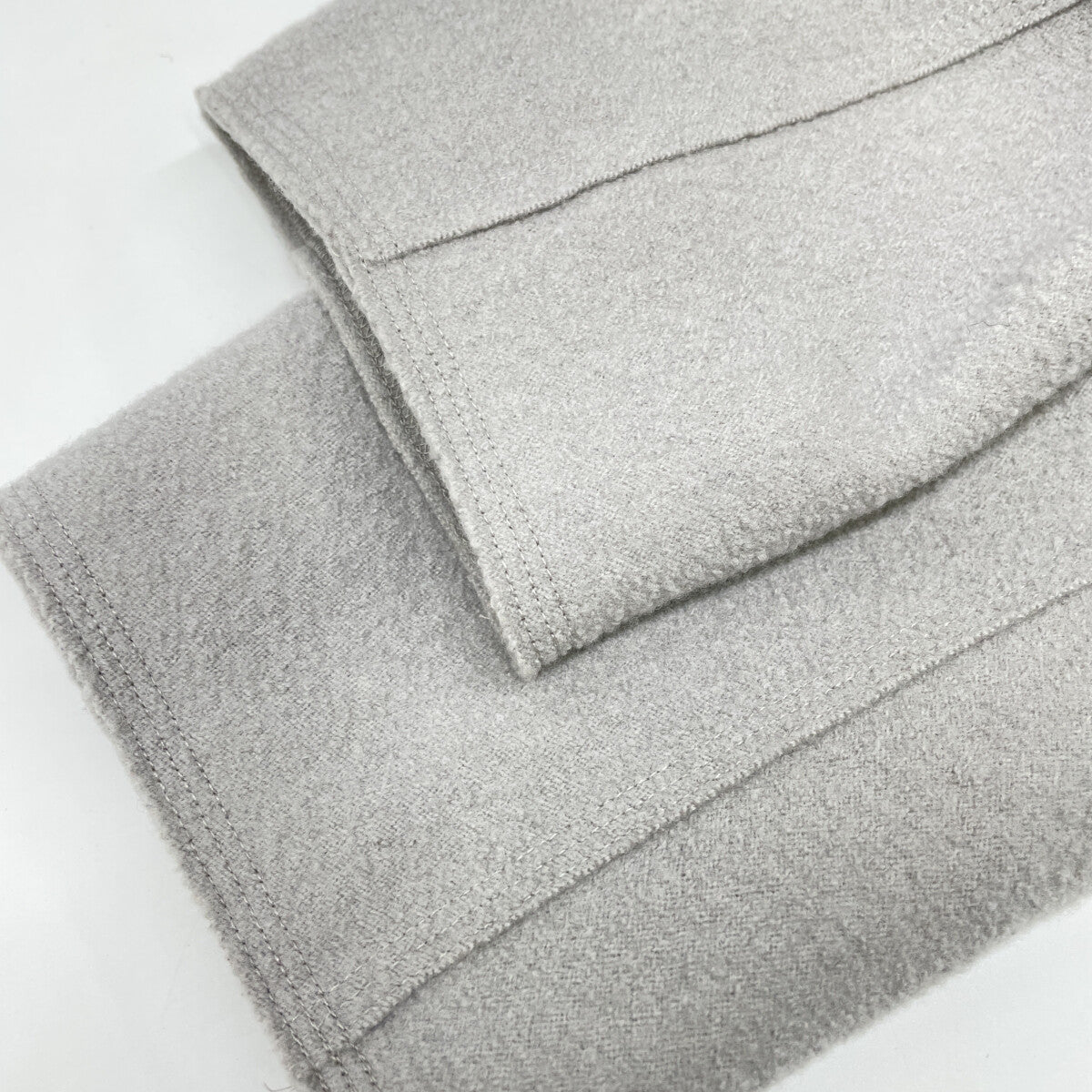 JURGEN LEHL ヨーガンレール グレー ウール ノーカラー ジャケット ジャケット