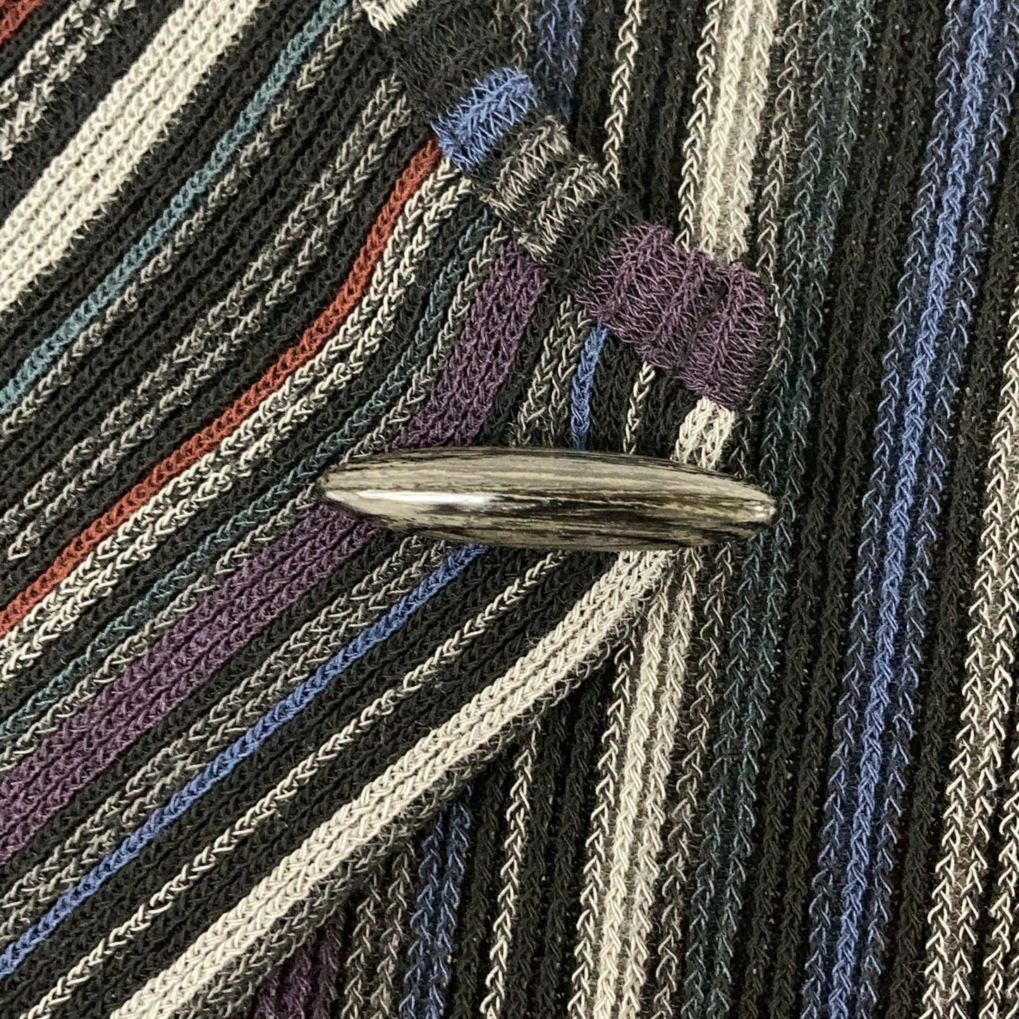 JURGEN LEHL ヨーガンレール マルチカラー シルク×ウール ノーカラー ジャケット ジャケット