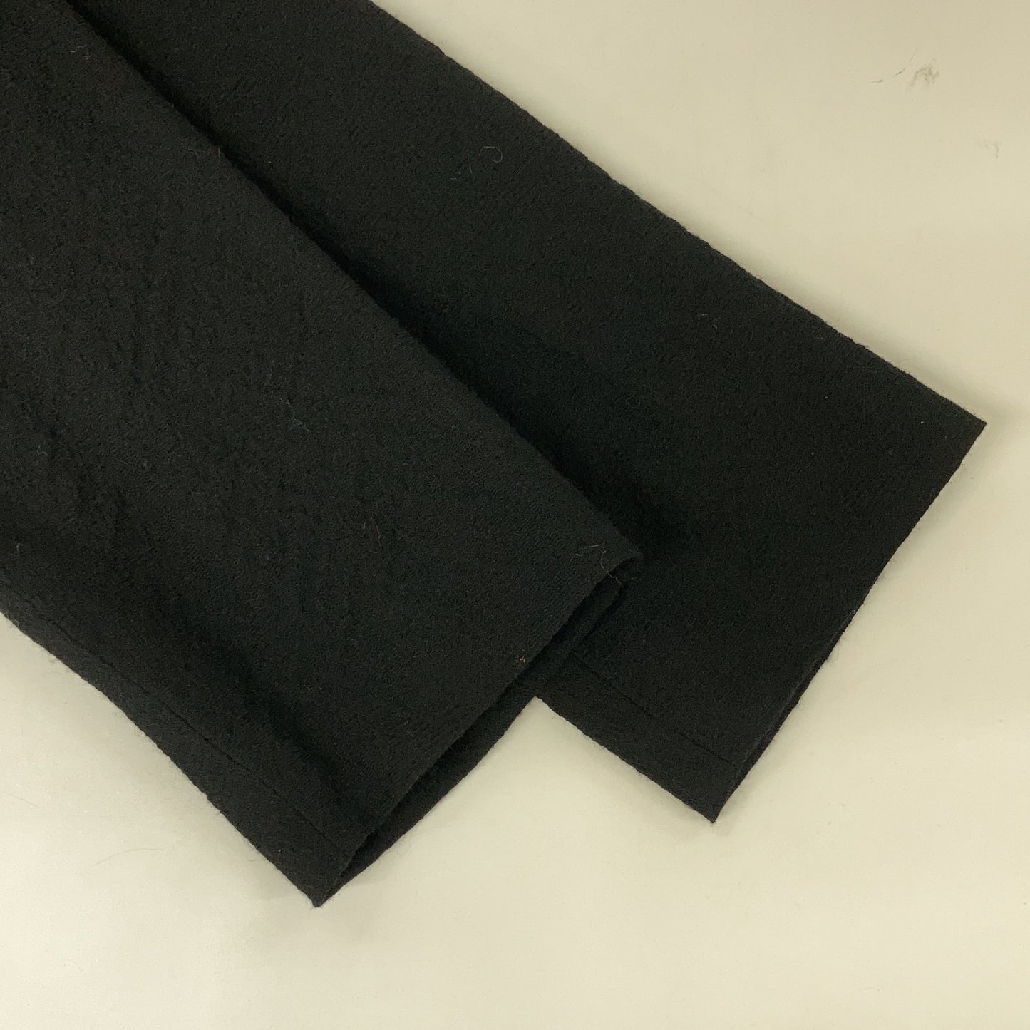 JURGEN LEHL Black Wool Collarless Long Cardigan Top