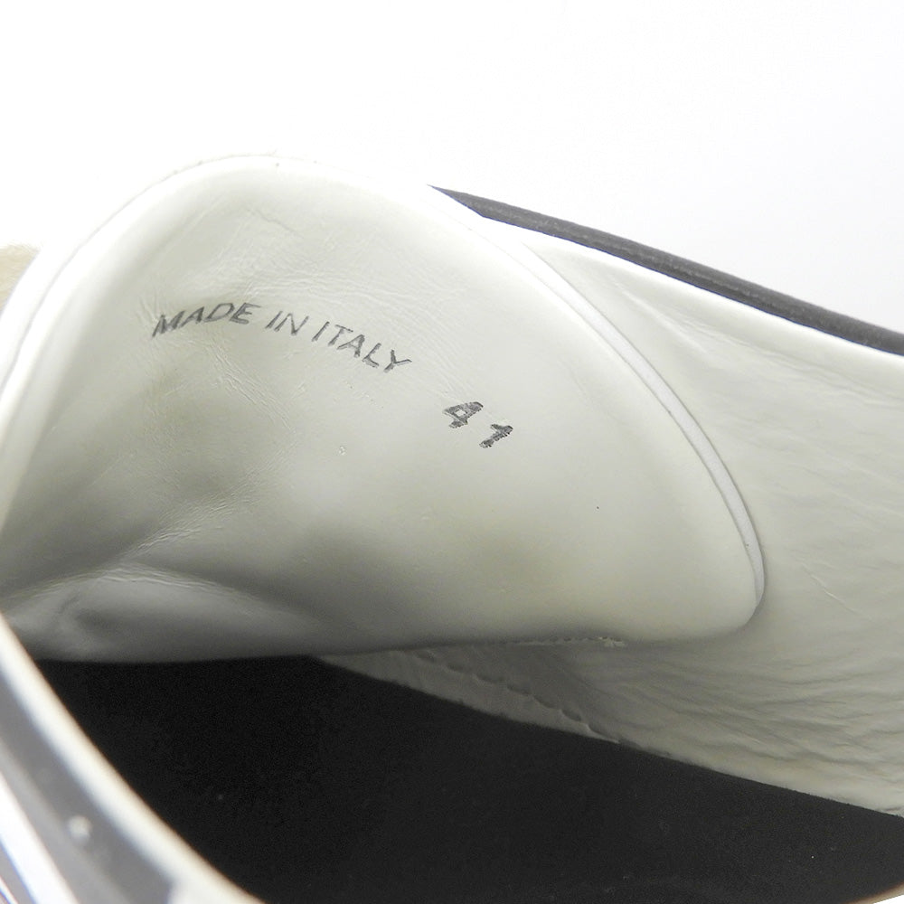 OFF-WHITE オフホワイト DIAGONALS レザー スニーカー シューズ メンズ ホワイト×ブラック 41 16SS シューズ 41