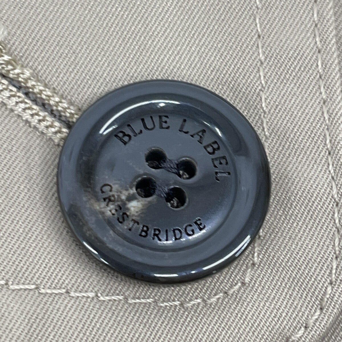 BLUE LABEL CRESTBRIDGE ブルーレーベルクレストブリッジ ベージュ コットン チェックベルト スカート スカート 38