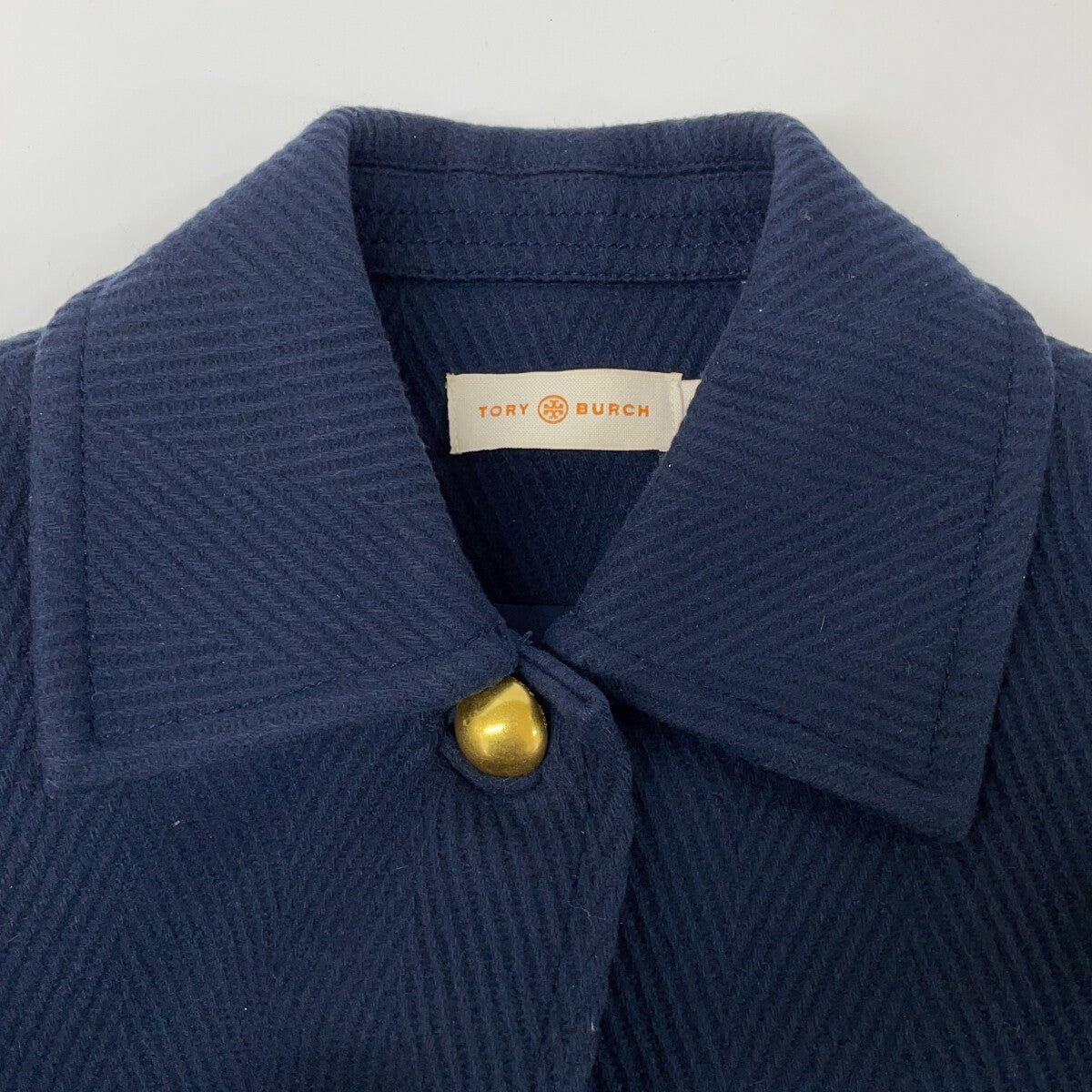 Tory Burch 汤丽柏琦 10006301 海军蓝 金扣 大衣 长款大衣
