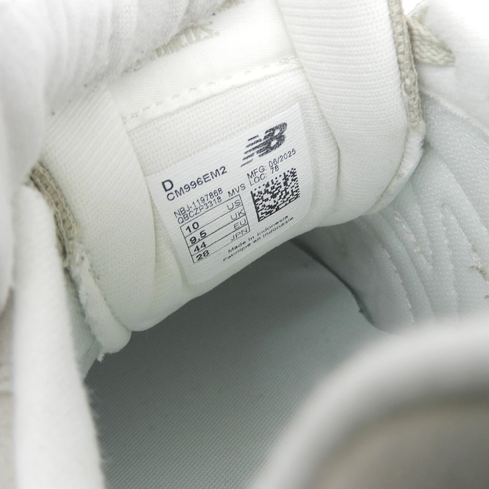 NEW BALANCE ニューバランス 美品 ローカット スニーカー シューズ メンズ ベージュ 28.0cm CM996EM2 シューズ 10(US)