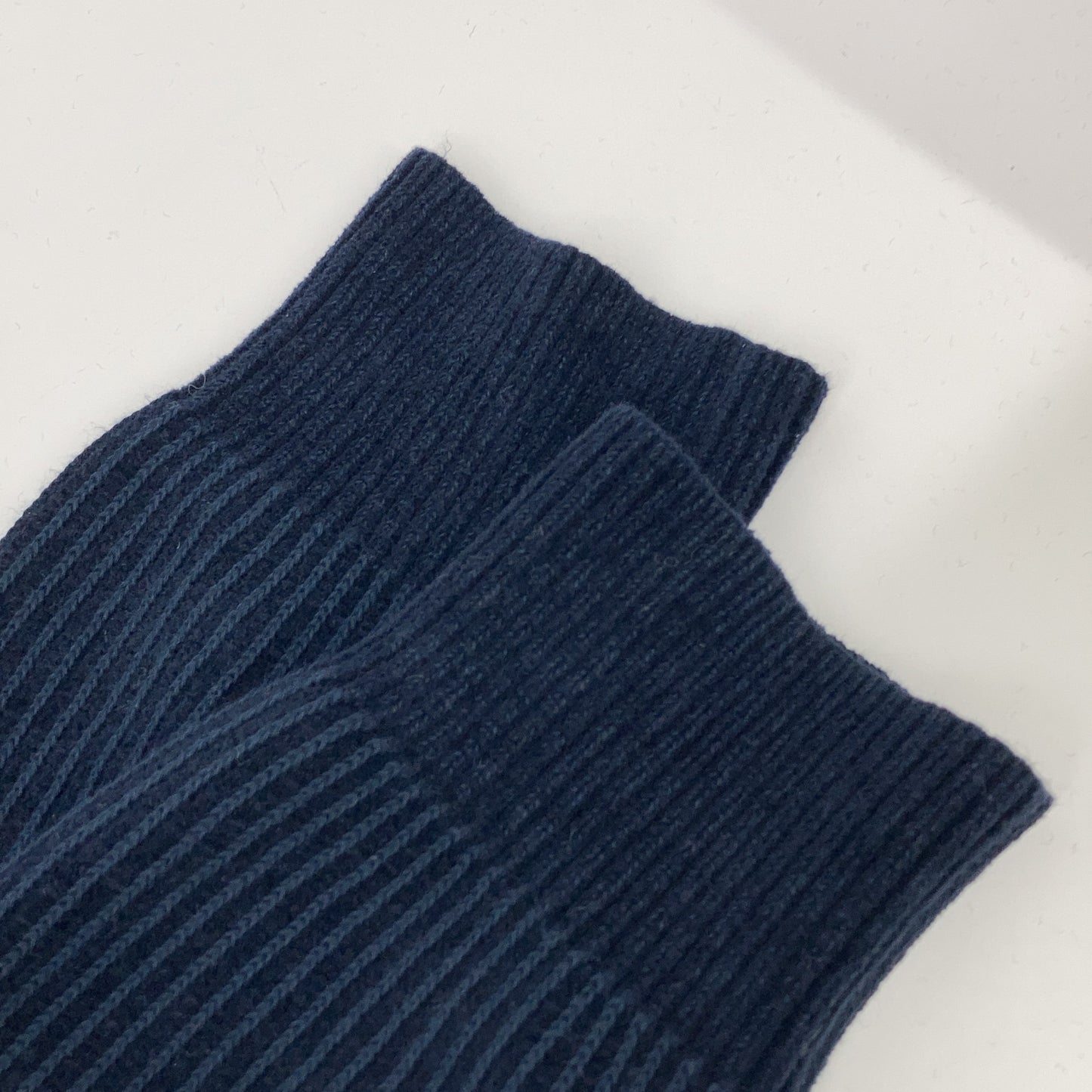 STONE ISLAND ストーンアイランド 7515555A5 ネイビー コットン ロゴワッペン リブニット トップス M