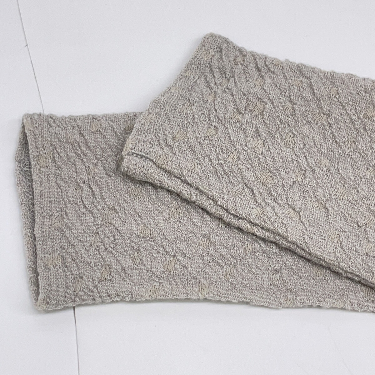 JURGEN LEHL Grey Wool x Cotton Pile Fabric Cut-and-Sew Top
