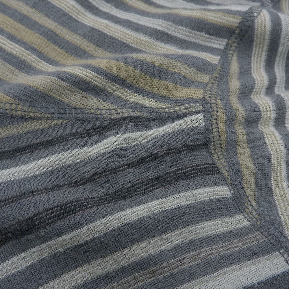 Border Wool Cardigan Top Women's Gray M