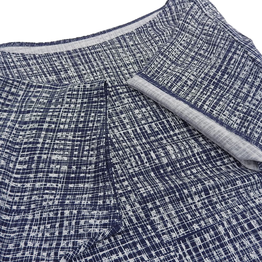 JURGEN LEHL All-Over Pattern Cotton Dress Women's Blue x White M Dress