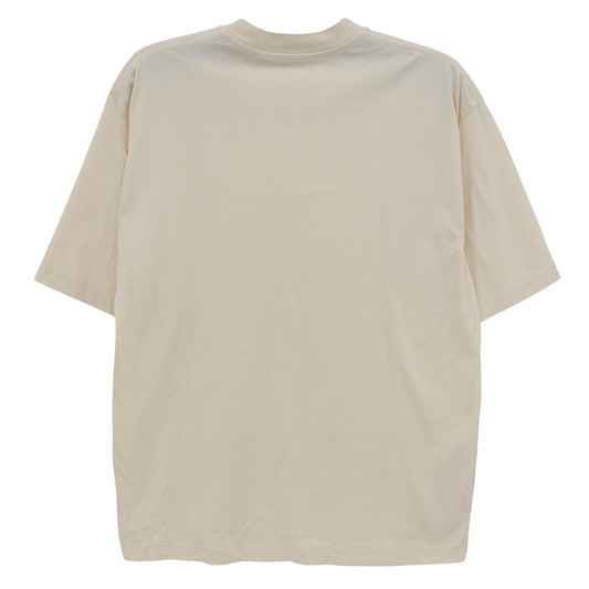 MARNI Cotton Short Sleeve Logo Embroidered T-shirt Top Men's Beige 48 HUMU0223EX Top