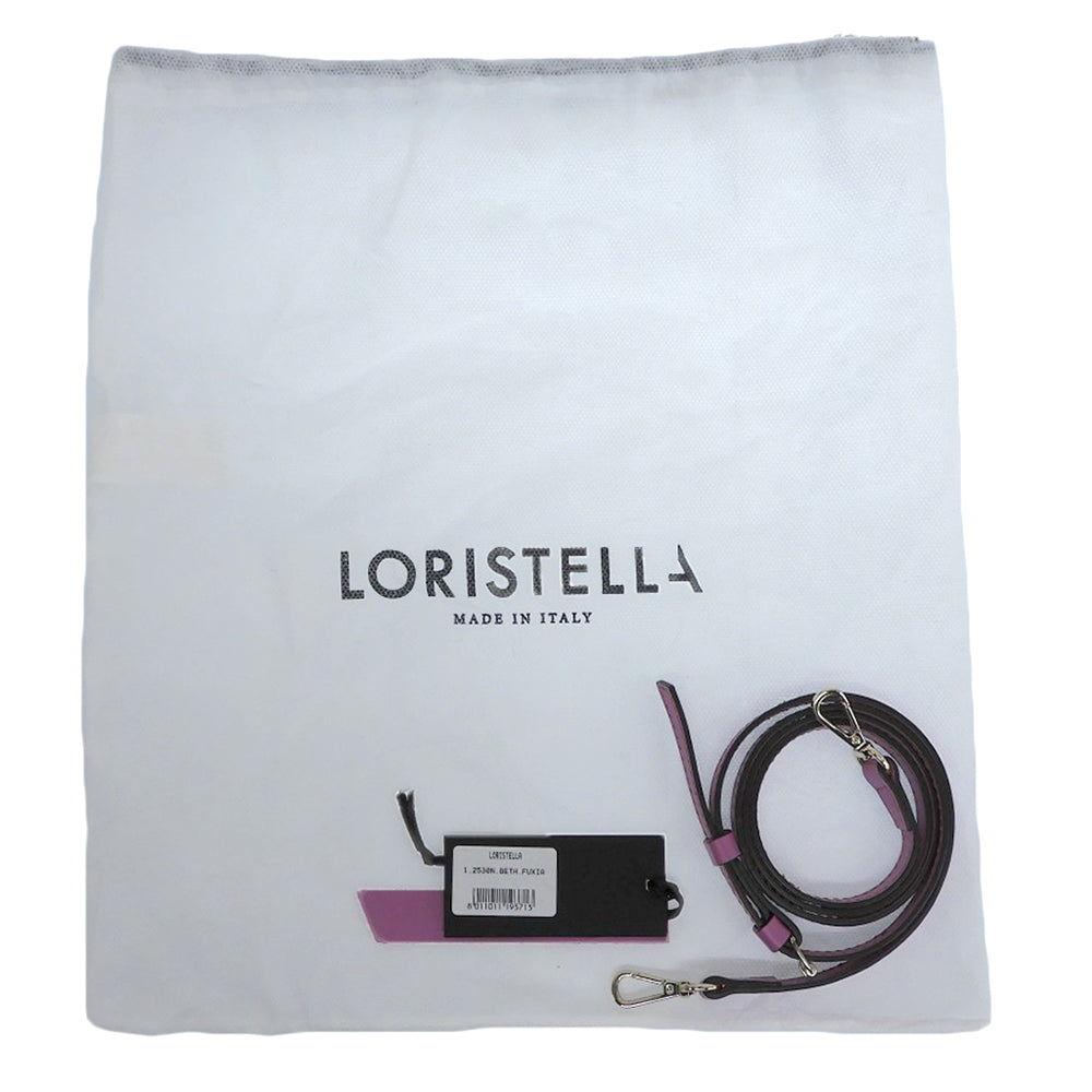 LORISTELLA ロリステッラ 美品 レザー 2WAY ミニハンド/ショルダーバッグ ハンドバッグ レディース パープル系 ハンドバッグ