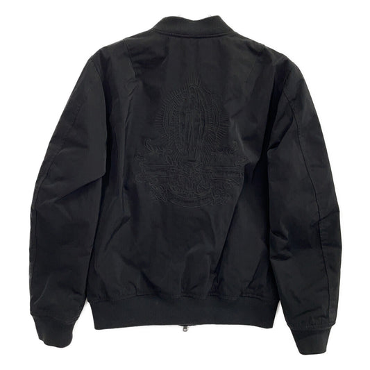 561-0801 Black Nylon Virgin Mary Embroidered Blouson Jacket 2 Men's