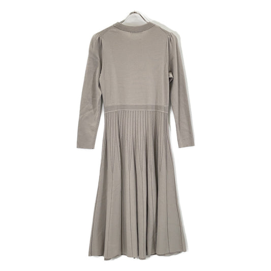 2024 Grey Eyelet Smooth Dress Dress 38 Women's