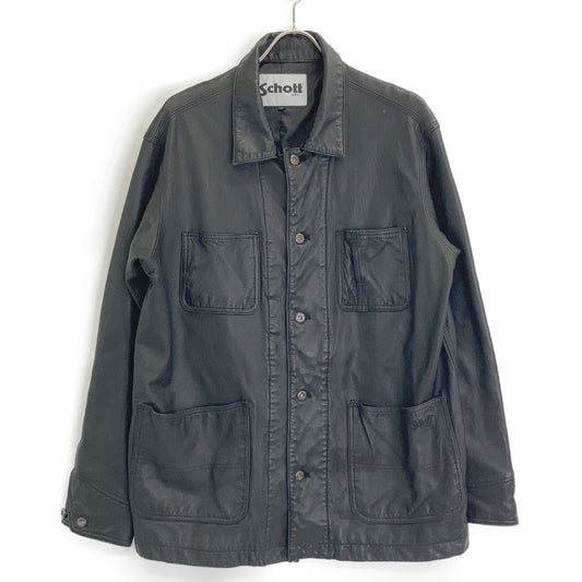 311050 ブラック LAMB LEATHER カバーオール ジャケット ジャケット XL メンズ