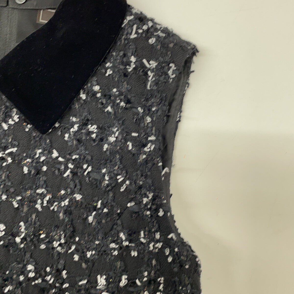 FOXEY 43895 Black I-Line Tweed Sleeveless Dress