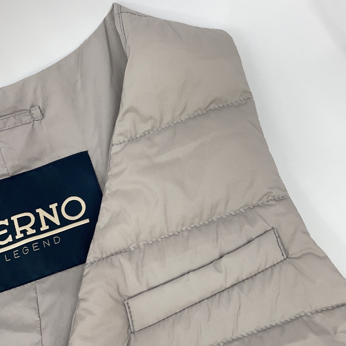HERNO ヘルノ Pl002ULE-19288-1800 アイスグレー インナー ダウン ジレ ベスト