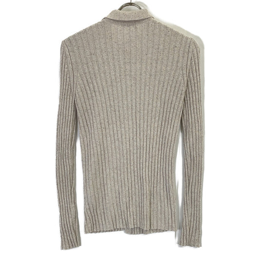 AURALEE オーラリー アイボリー SILK COTTON MELANGE RIB KNIT SHIRT CARDIGAN トップス