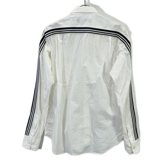 13SS 1K-B010 White 100% Cotton Sideline L/S Shirt Top M Men's