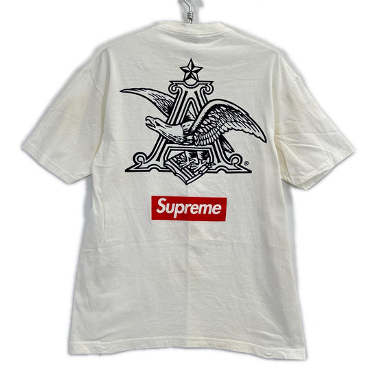 Supreme シュプリーム 09SS ×Budweiser バドワイザー ホワイト バドワイザー プリントTシャツ トップス