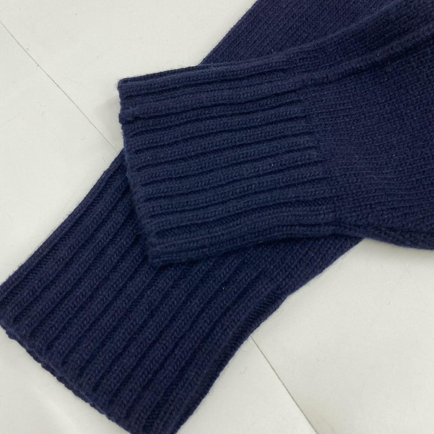 STONE ISLAND Navy Wool Stand-collar Cardigan Top M