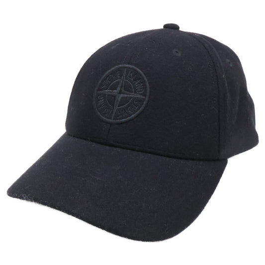 STONE ISLAND ストーンアイランド 【即決/国内正規】811599660 ウールブレンド フランネル ロゴ刺繍 キャップ 帽子