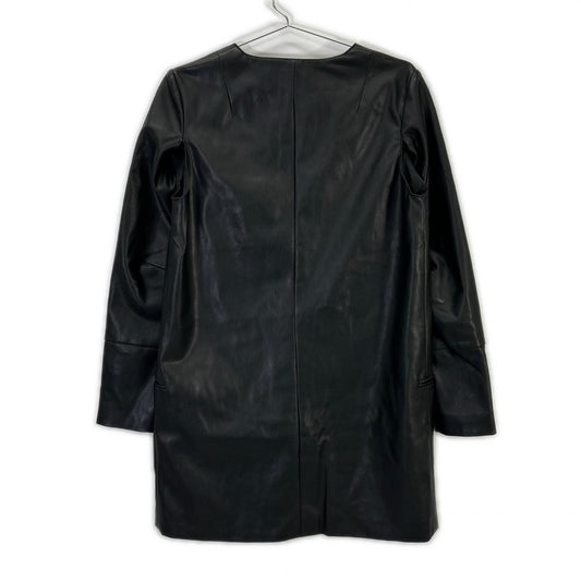 Black faux leather one-piece dress (size not listed) for women