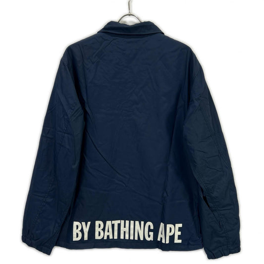 A BATHING APE アベイシングエイプ 001GDD201001X ネイビー ナイロン コーチジャケット ジャケット