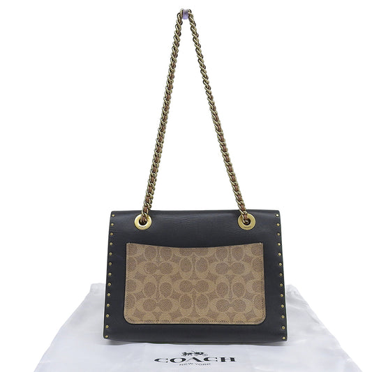 COACH Chain Shoulder Bag Ladies Brown Black Multi-color 29416 Shoulder Bag