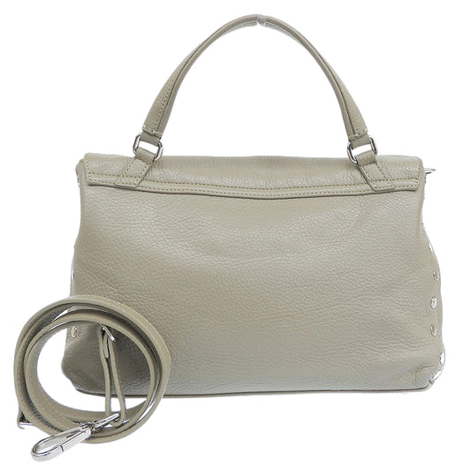 ZANELLATO Postina S Leather 2WAY Shoulder Bag Handbag Ladies Greige 38230835 Handbag