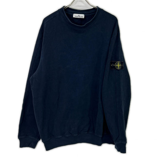 STONE ISLAND ストーンアイランド 791561352 ネイビー ストレッチコットン クルーネックスウェット トップス