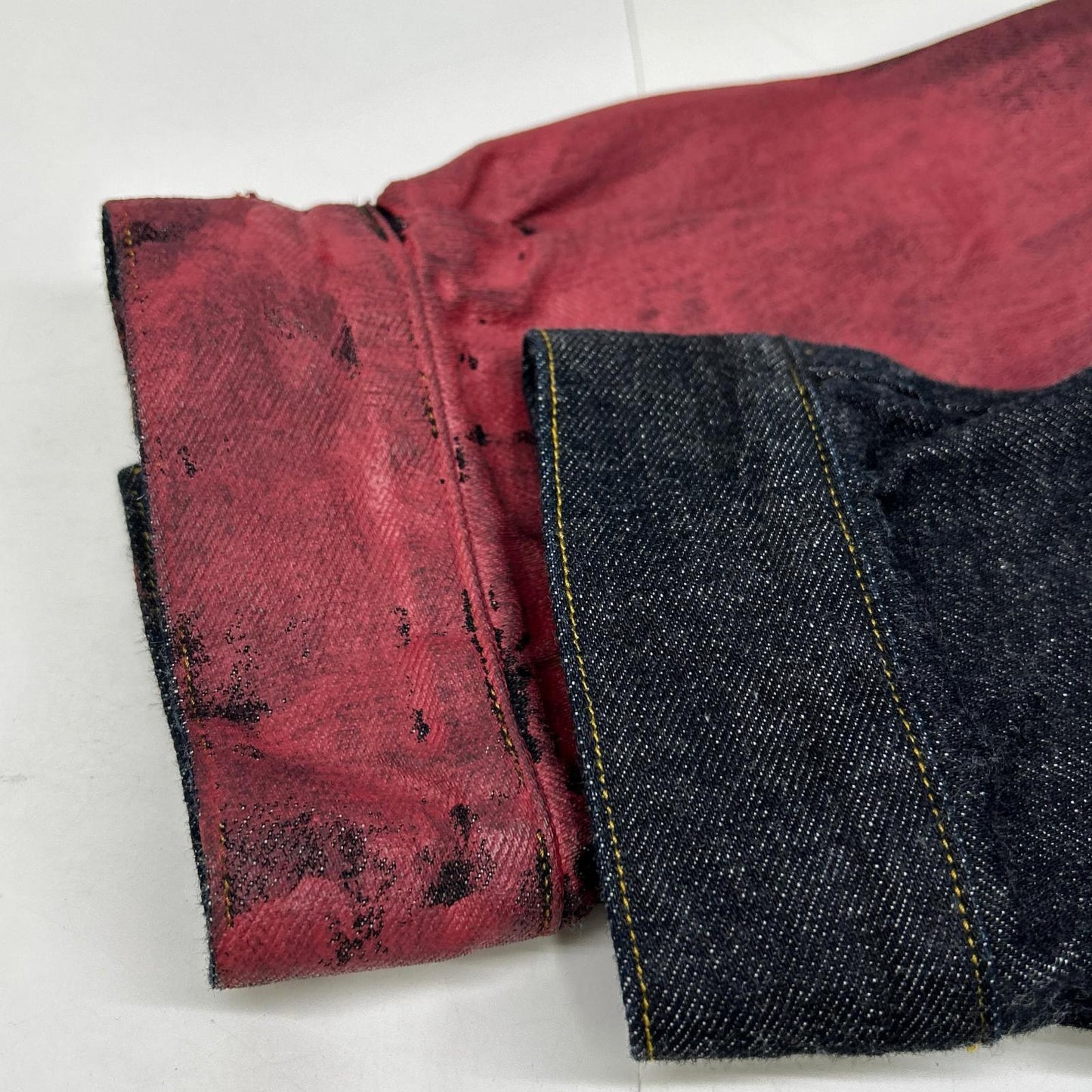 YOKE 【24AW】YK24FW0785B-A HAND PAINTED DENIM TRUCKER JACKET Denim Trucker Jacket Jacket