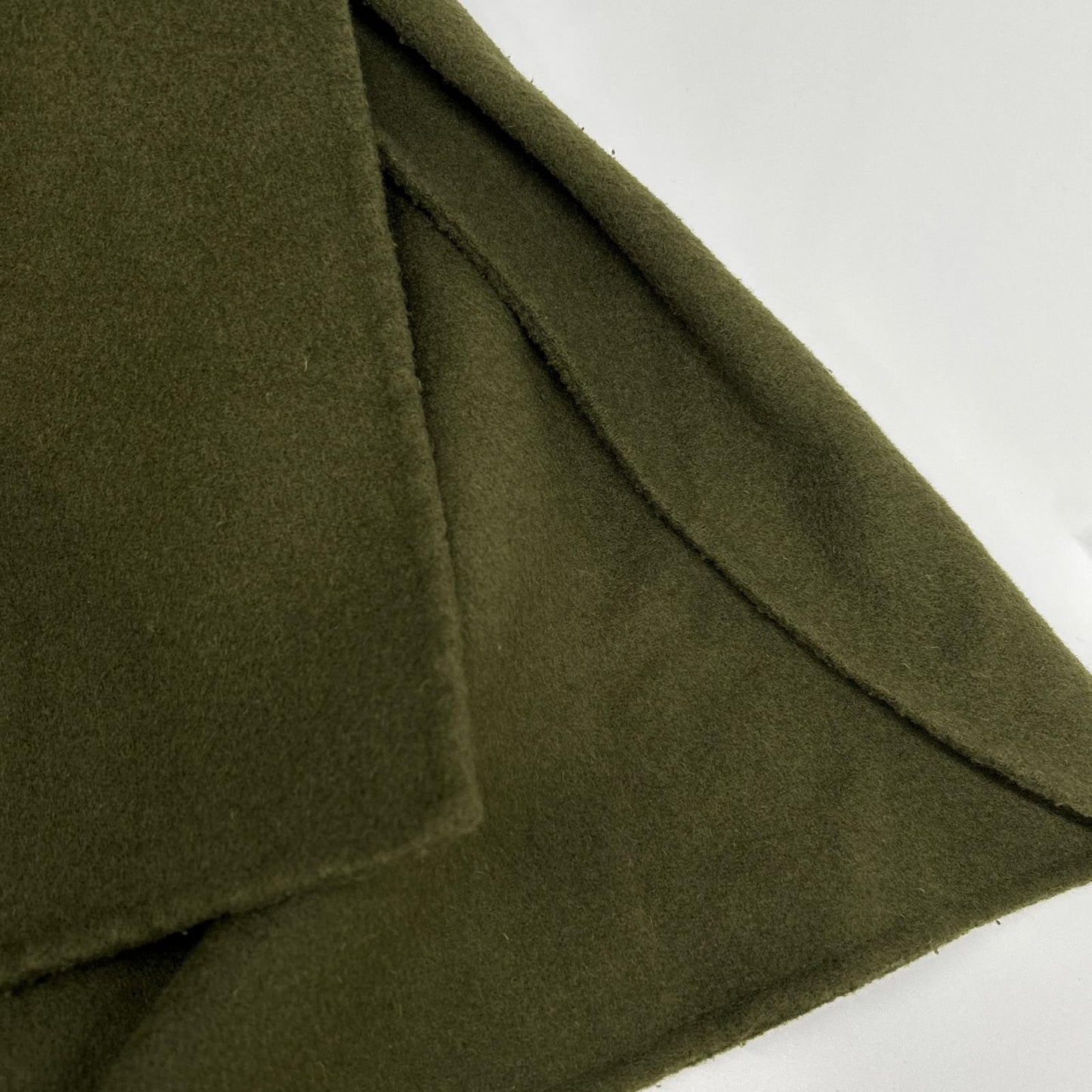 ENFOLD 300AS230-0620 Khaki Wool Blend Asymmetrical Pullover Top