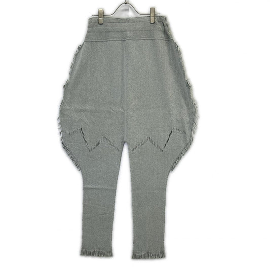 ISSEY MIYAKE IF84KF592 Gray Fringed Sarouel Pants Bottoms