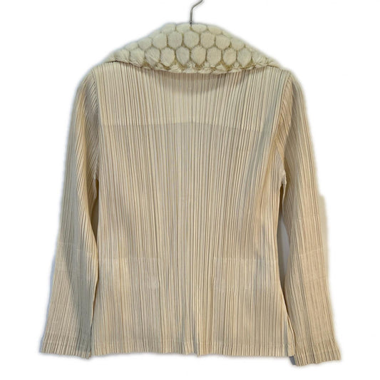 PLEATS PLEASE プリーツプリーズ PP53-JD411 アイボリー エコファー カラープリーツジャケット ジャケット