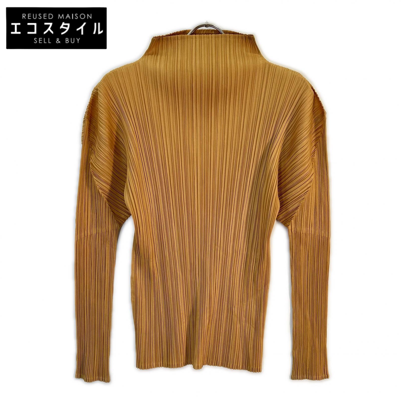 PLEATS PLEASE プリーツプリーズ  PP63-JK505 ｲｴﾛｰ ﾌﾟﾘｰﾂ ﾊｲﾈｯｸｶｯﾄｿｰ 4 PP63-JK505 ｲｴﾛｰ ﾌﾟﾘｰﾂ ﾊｲﾈｯｸｶｯﾄｿｰ トップス 4 レディース – style-eco